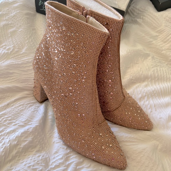 NEW Betsy Johnson Rhinestone Cady Boots - Picture 4 of 9